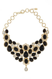 Amrita Singh: Crystal South Fork Bib Fall Necklace