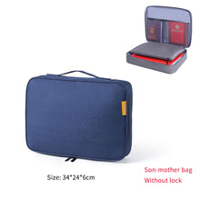 Large Capacity Multi-Layer Document Tickets Storage Bag Certificate File Organizer Case Home Travel Passport Briefcase with Lock
