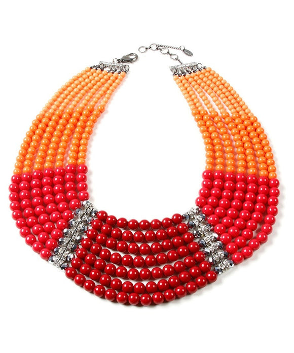Amrita Singh: Proclamation Coral Beaded Necklace