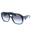 Valentino Black Angular Sunglasses