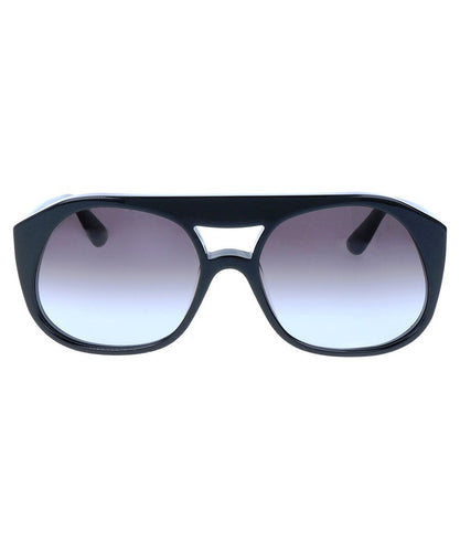 Valentino Black Angular Sunglasses